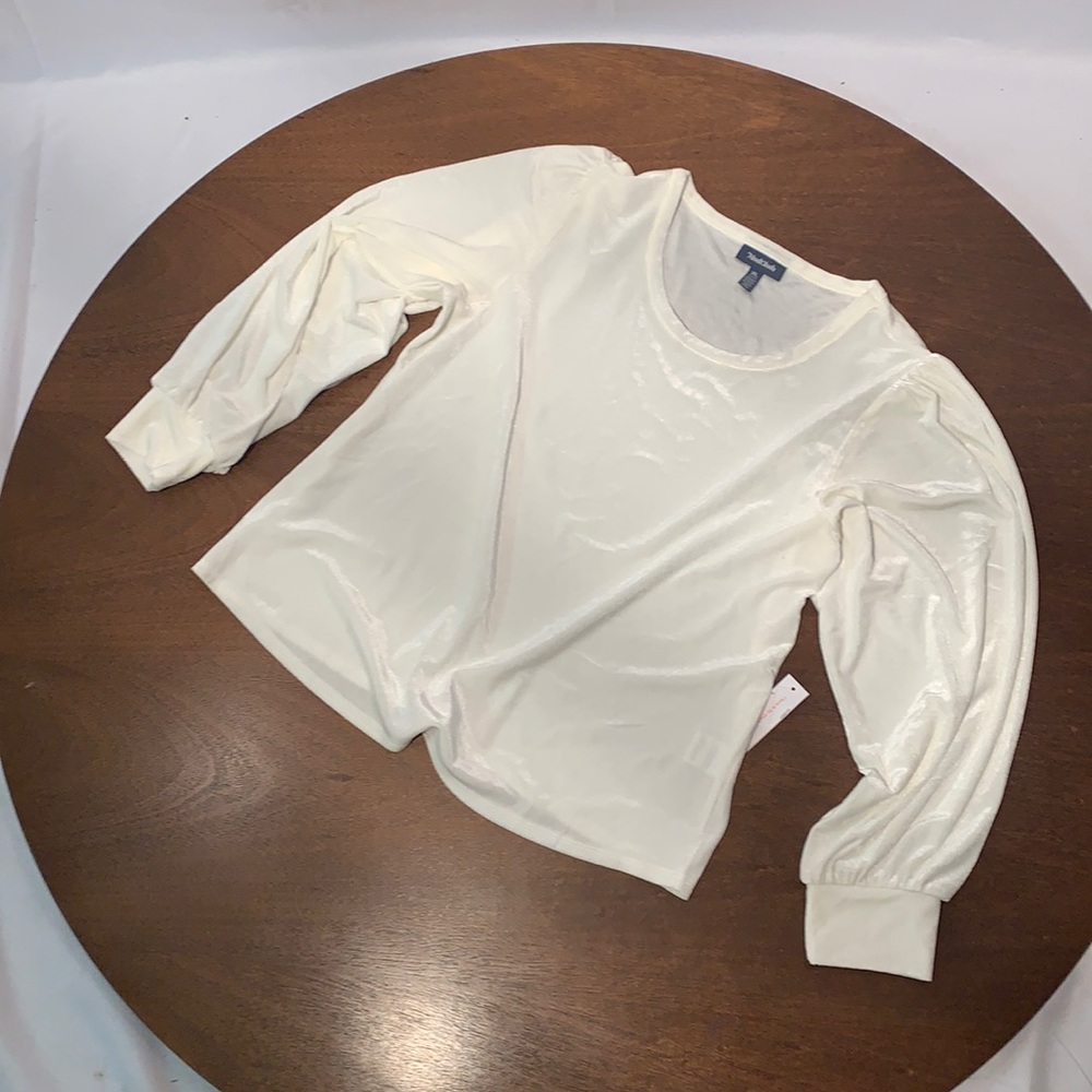 White Velour Top